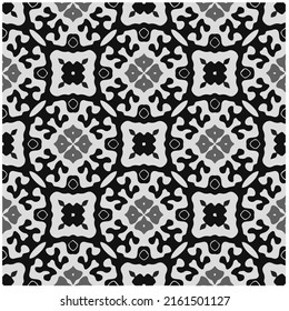 Vector monochrome pattern, Abstract texture for fabric print, card, table cloth, furniture, banner, cover, invitation, decoration, wrapping.seamless repeating pattern.Black and 
white color.