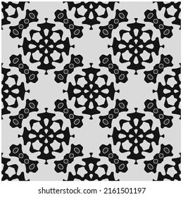 Vector monochrome pattern, Abstract texture for fabric print, card, table cloth, furniture, banner, cover, invitation, decoration, wrapping.seamless repeating pattern.Black and 
white color.