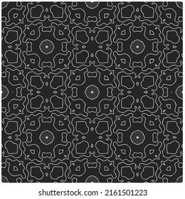 Vector monochrome pattern, Abstract texture for fabric print, card, table cloth, furniture, banner, cover, invitation, decoration, wrapping.seamless repeating pattern.Black and 
white color.