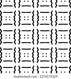 Vector monochrome pattern, Abstract texture for fabric print, card, table cloth, furniture, banner, cover, invitation, decoration, wrapping.seamless repeating pattern.Black and 
white color.
