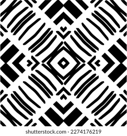 Vector monochrome pattern, Abstract texture for fabric print, card, table cloth, furniture, banner, cover, invitation, decoration, wrapping.seamless repeating pattern.Black and 
white color.