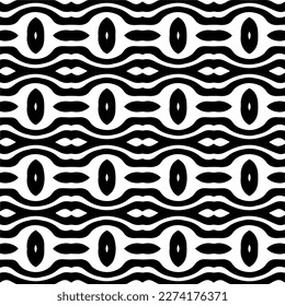 Vector monochrome pattern, Abstract texture for fabric print, card, table cloth, furniture, banner, cover, invitation, decoration, wrapping.seamless repeating pattern.Black and 
white color.