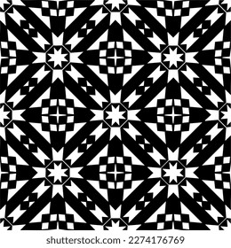 Vector monochrome pattern, Abstract texture for fabric print, card, table cloth, furniture, banner, cover, invitation, decoration, wrapping.seamless repeating pattern.Black and 
white color.