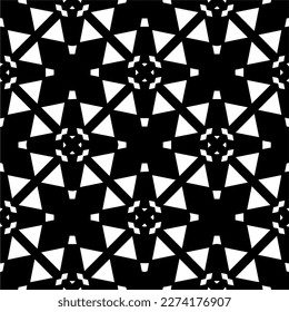 Vector monochrome pattern, Abstract texture for fabric print, card, table cloth, furniture, banner, cover, invitation, decoration, wrapping.seamless repeating pattern.Black and 
white color.