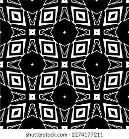 Vector monochrome pattern, Abstract texture for fabric print, card, table cloth, furniture, banner, cover, invitation, decoration, wrapping.seamless repeating pattern.Black and 
white color.