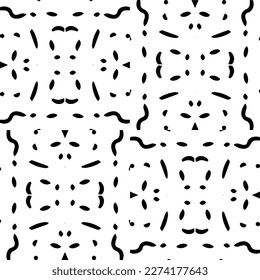 Vector monochrome pattern, Abstract texture for fabric print, card, table cloth, furniture, banner, cover, invitation, decoration, wrapping.seamless repeating pattern.Black and 
white color.