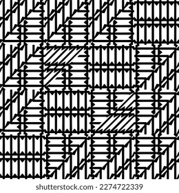 Vector monochrome pattern, Abstract texture for fabric print, card, table cloth, furniture, banner, cover, invitation, decoration, wrapping.seamless repeating pattern.Black and 
white color.