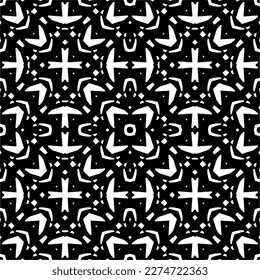 Vector monochrome pattern, Abstract texture for fabric print, card, table cloth, furniture, banner, cover, invitation, decoration, wrapping.seamless repeating pattern.Black and 
white color.