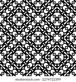 Vector monochrome pattern, Abstract texture for fabric print, card, table cloth, furniture, banner, cover, invitation, decoration, wrapping.seamless repeating pattern.Black and 
white color.