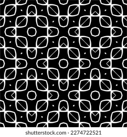 Vector monochrome pattern, Abstract texture for fabric print, card, table cloth, furniture, banner, cover, invitation, decoration, wrapping.seamless repeating pattern.Black and 
white color.