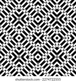 Vector monochrome pattern, Abstract texture for fabric print, card, table cloth, furniture, banner, cover, invitation, decoration, wrapping.seamless repeating pattern.Black and 
white color.