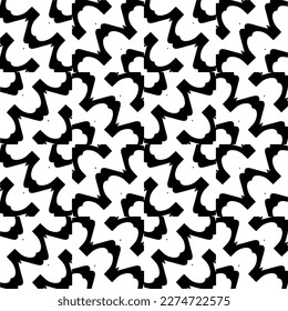 Vector monochrome pattern, Abstract texture for fabric print, card, table cloth, furniture, banner, cover, invitation, decoration, wrapping.seamless repeating pattern.Black and 
white color.