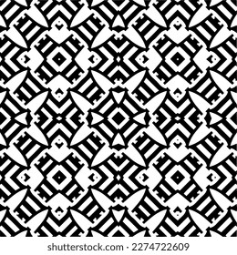 Vector monochrome pattern, Abstract texture for fabric print, card, table cloth, furniture, banner, cover, invitation, decoration, wrapping.seamless repeating pattern.Black and 
white color.