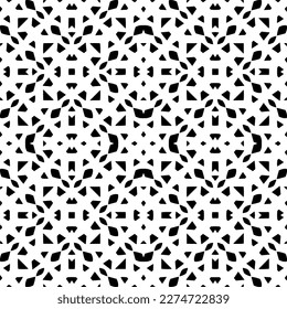 Vector monochrome pattern, Abstract texture for fabric print, card, table cloth, furniture, banner, cover, invitation, decoration, wrapping.seamless repeating pattern.Black and 
white color.