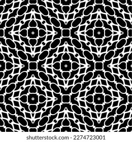 Vector monochrome pattern, Abstract texture for fabric print, card, table cloth, furniture, banner, cover, invitation, decoration, wrapping.seamless repeating pattern.Black and 
white color.