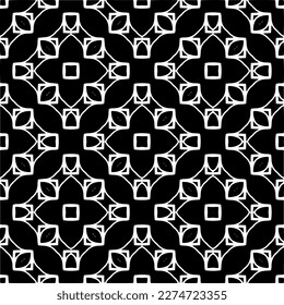 Vector monochrome pattern, Abstract texture for fabric print, card, table cloth, furniture, banner, cover, invitation, decoration, wrapping.seamless repeating pattern.Black and 
white color.