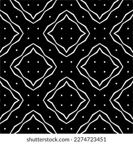 Vector monochrome pattern, Abstract texture for fabric print, card, table cloth, furniture, banner, cover, invitation, decoration, wrapping.seamless repeating pattern.Black and 
white color.