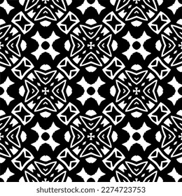 Vector monochrome pattern, Abstract texture for fabric print, card, table cloth, furniture, banner, cover, invitation, decoration, wrapping.seamless repeating pattern.Black and 
white color.