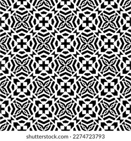 Vector monochrome pattern, Abstract texture for fabric print, card, table cloth, furniture, banner, cover, invitation, decoration, wrapping.seamless repeating pattern.Black and 
white color.
