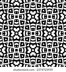 Vector monochrome pattern, Abstract texture for fabric print, card, table cloth, furniture, banner, cover, invitation, decoration, wrapping.seamless repeating pattern.Black and 
white color.