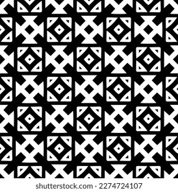 Vector monochrome pattern, Abstract texture for fabric print, card, table cloth, furniture, banner, cover, invitation, decoration, wrapping.seamless repeating pattern.Black and 
white color.