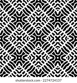 Vector monochrome pattern, Abstract texture for fabric print, card, table cloth, furniture, banner, cover, invitation, decoration, wrapping.seamless repeating pattern.Black and 
white color.
