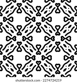 Vector monochrome pattern, Abstract texture for fabric print, card, table cloth, furniture, banner, cover, invitation, decoration, wrapping.seamless repeating pattern.Black and 
white color.

