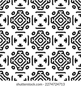 Vector monochrome pattern, Abstract texture for fabric print, card, table cloth, furniture, banner, cover, invitation, decoration, wrapping.seamless repeating pattern.Black and 
white color.
