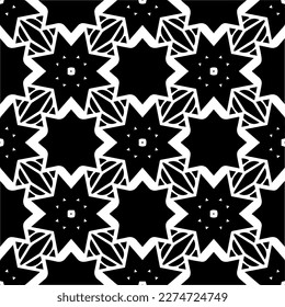 Vector monochrome pattern, Abstract texture for fabric print, card, table cloth, furniture, banner, cover, invitation, decoration, wrapping.seamless repeating pattern.Black and 
white color.