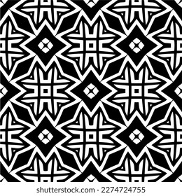 Vector monochrome pattern, Abstract texture for fabric print, card, table cloth, furniture, banner, cover, invitation, decoration, wrapping.seamless repeating pattern.Black and 
white color.