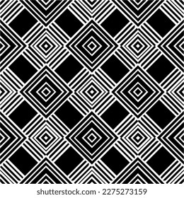 Vector monochrome pattern, Abstract texture for fabric print, card, table cloth, furniture, banner, cover, invitation, decoration, wrapping.seamless repeating pattern.Black and white color.