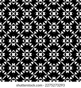 Vector monochrome pattern, Abstract texture for fabric print, card, table cloth, furniture, banner, cover, invitation, decoration, wrapping.seamless repeating pattern.Black and white color.