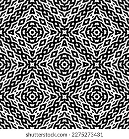 Vector monochrome pattern, Abstract texture for fabric print, card, table cloth, furniture, banner, cover, invitation, decoration, wrapping.seamless repeating pattern.Black and white color.