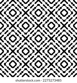 Vector monochrome pattern, Abstract texture for fabric print, card, table cloth, furniture, banner, cover, invitation, decoration, wrapping.seamless repeating pattern.Black and white color.