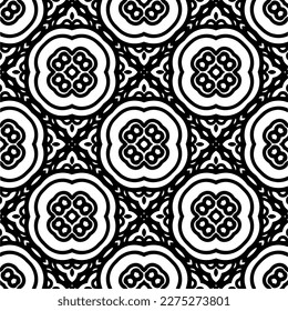 Vector monochrome pattern, Abstract texture for fabric print, card, table cloth, furniture, banner, cover, invitation, decoration, wrapping.seamless repeating pattern.Black and 
white color.