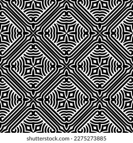 Vector monochrome pattern, Abstract texture for fabric print, card, table cloth, furniture, banner, cover, invitation, decoration, wrapping.seamless repeating pattern.Black and white color.
