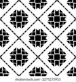 Vector monochrome pattern, Abstract texture for fabric print, card, table cloth, furniture, banner, cover, invitation, decoration, wrapping.seamless repeating pattern.Black and white color.