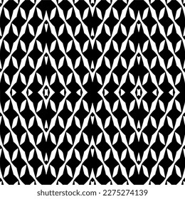 Vector monochrome pattern, Abstract texture for fabric print, card, table cloth, furniture, banner, cover, invitation, decoration, wrapping.seamless repeating pattern.Black and 
white color.