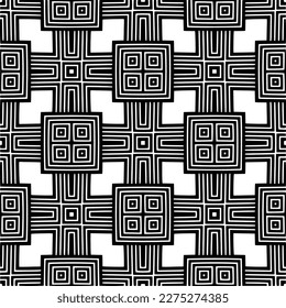 Vector monochrome pattern, Abstract texture for fabric print, card, table cloth, furniture, banner, cover, invitation, decoration, wrapping.seamless repeating pattern.Black and white color.