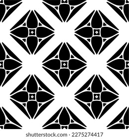 Vector monochrome pattern, Abstract texture for fabric print, card, table cloth, furniture, banner, cover, invitation, decoration, wrapping.seamless repeating pattern.Black and white color.