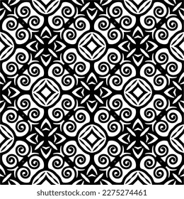 Vector monochrome pattern, Abstract texture for fabric print, card, table cloth, furniture, banner, cover, invitation, decoration, wrapping.seamless repeating pattern.Black and 
white color.