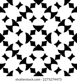 Vector monochrome pattern, Abstract texture for fabric print, card, table cloth, furniture, banner, cover, invitation, decoration, wrapping.seamless repeating pattern.Black and white color.