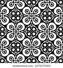 Vector monochrome pattern, Abstract texture for fabric print, card, table cloth, furniture, banner, cover, invitation, decoration, wrapping.seamless repeating pattern.Black and 
white color.