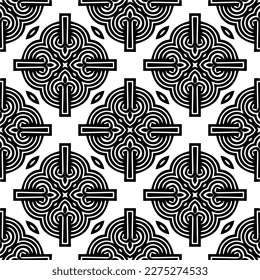 Vector monochrome pattern, Abstract texture for fabric print, card, table cloth, furniture, banner, cover, invitation, decoration, wrapping.seamless repeating pattern.Black and white color.