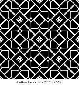 Vector monochrome pattern, Abstract texture for fabric print, card, table cloth, furniture, banner, cover, invitation, decoration, wrapping.seamless repeating pattern.Black and white color.