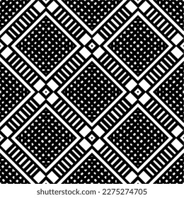 Vector monochrome pattern, Abstract texture for fabric print, card, table cloth, furniture, banner, cover, invitation, decoration, wrapping.seamless repeating pattern.Black and white color.