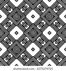 Vector monochrome pattern, Abstract texture for fabric print, card, table cloth, furniture, banner, cover, invitation, decoration, wrapping.seamless repeating pattern.Black and white color.