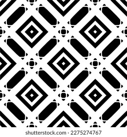 Vector monochrome pattern, Abstract texture for fabric print, card, table cloth, furniture, banner, cover, invitation, decoration, wrapping.seamless repeating pattern.Black and white color.