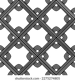 Vector monochrome pattern, Abstract texture for fabric print, card, table cloth, furniture, banner, cover, invitation, decoration, wrapping.seamless repeating pattern.Black and white color.