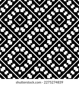 Vector monochrome pattern, Abstract texture for fabric print, card, table cloth, furniture, banner, cover, invitation, decoration, wrapping.seamless repeating pattern.Black and white color.